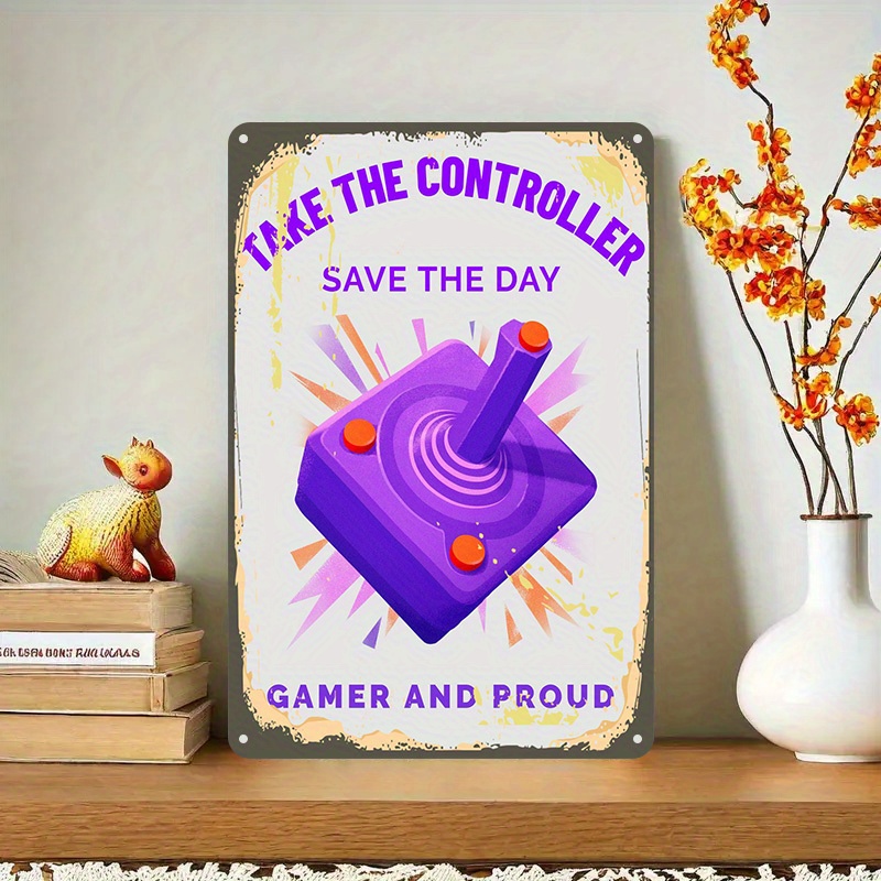 Arcade No - Placa de Metal Engraçada para Controlador