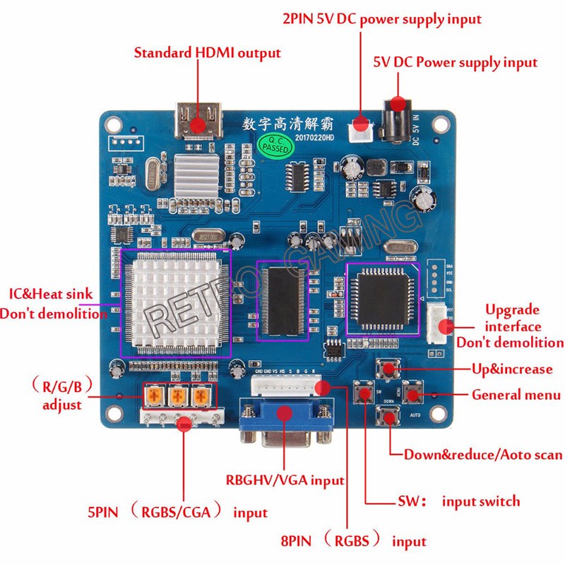 Conversor CGA para HDMI, Placa - Coin Pusher Machine avaliação e preço